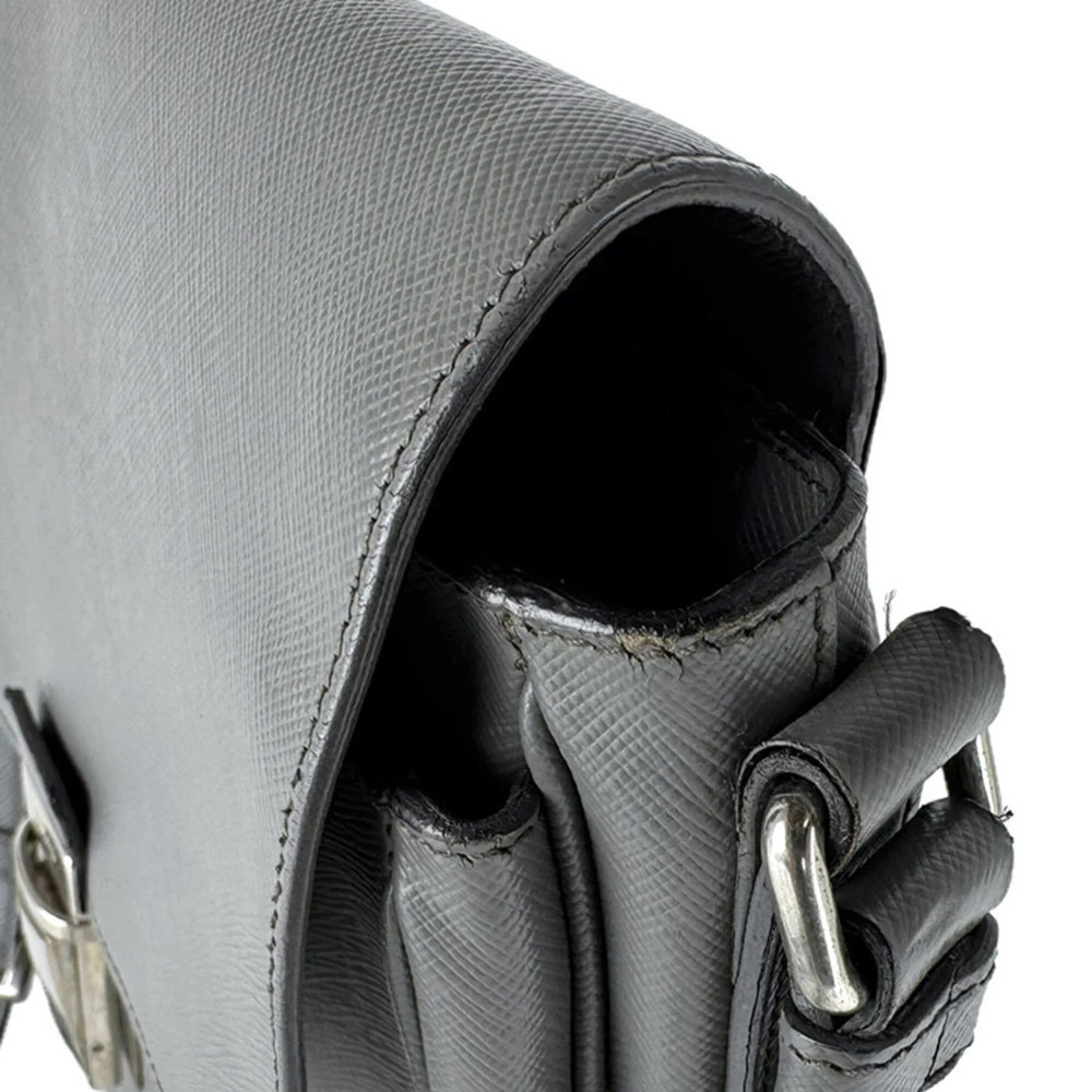 PRADA Gray Leather Shoulder Bag - Picture 7 of 13
